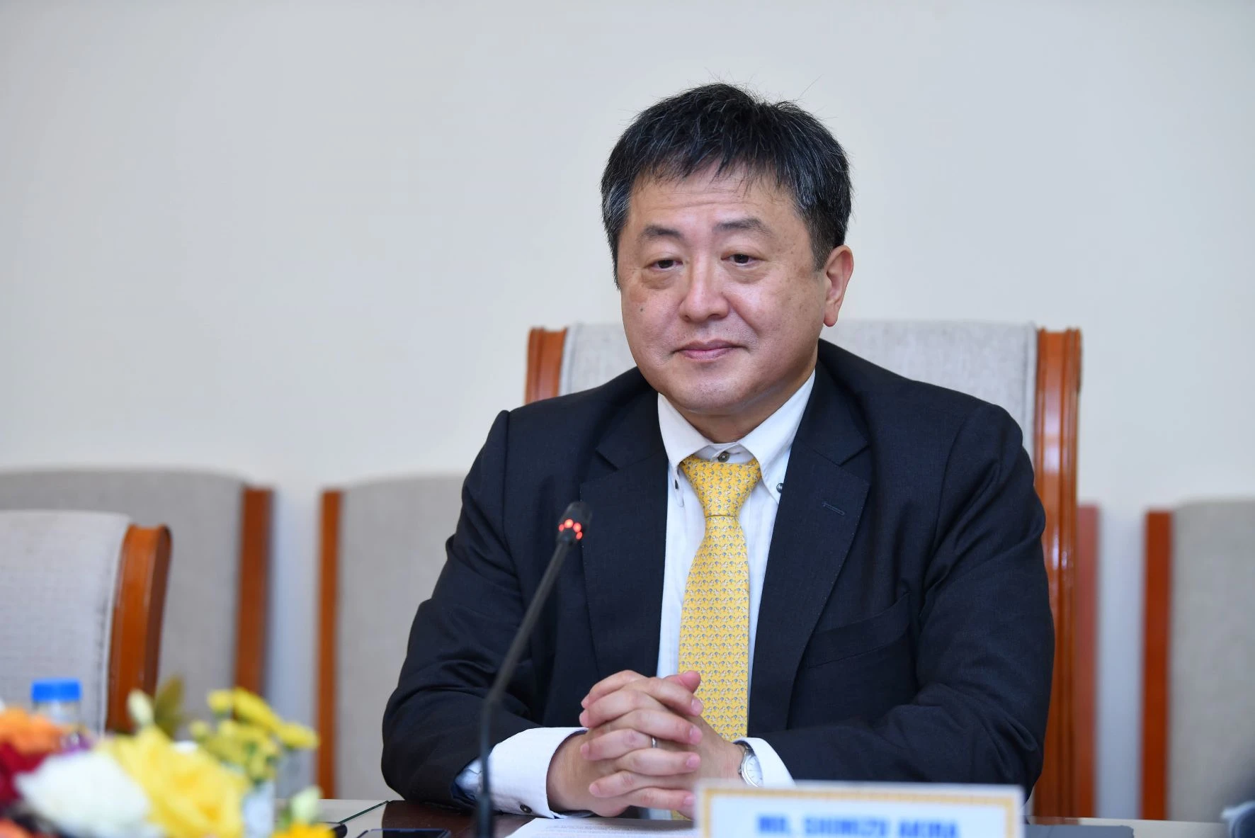 Ngài Shimizu Akira trao đổi tại buổi tiếp. Ngài Shimizu Akira trao đổi tại buổi tiếp.