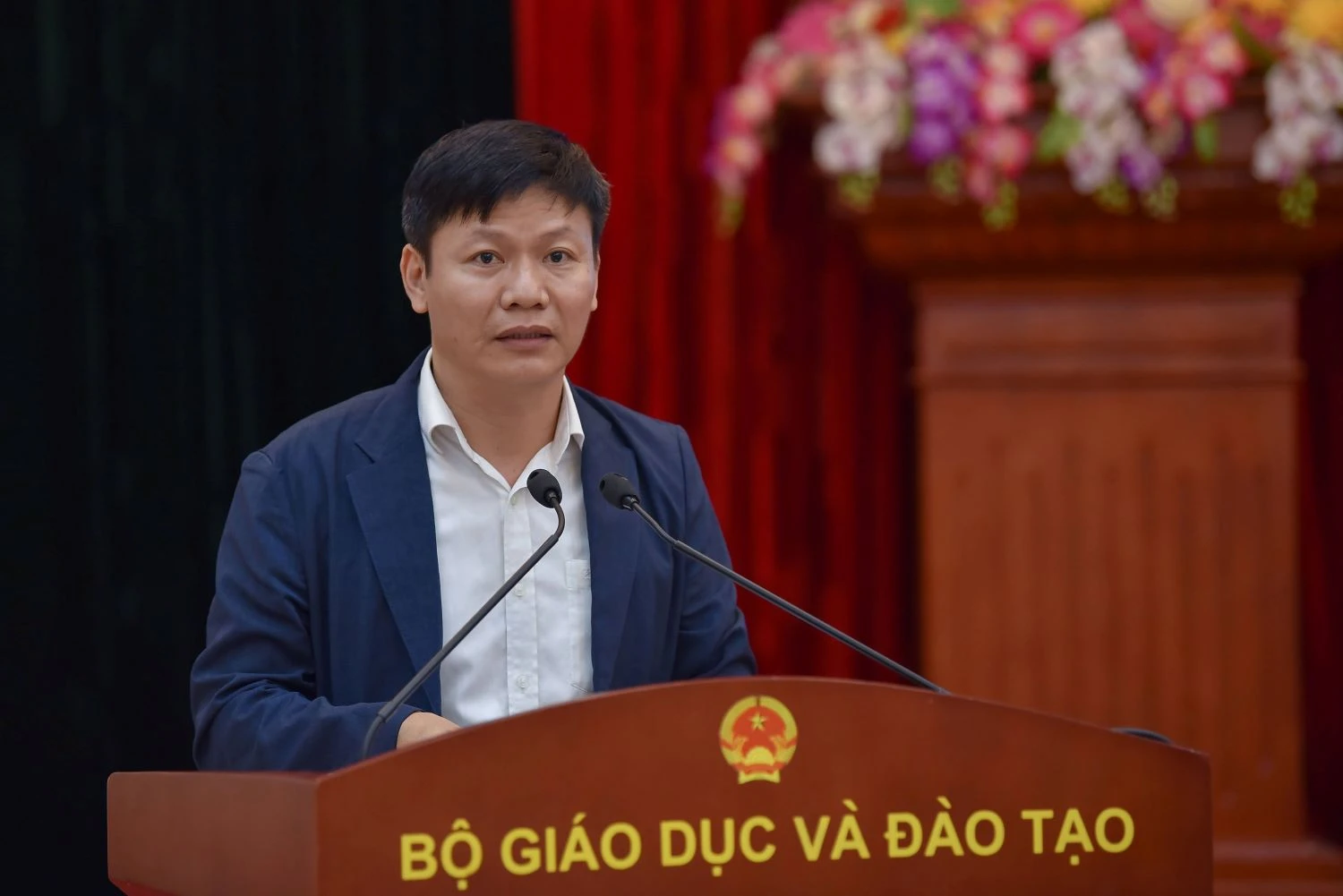 Ông Nguyễn Thanh Đề, Vụ trưởng Vụ Giáo dục thể chất (Bộ GD&amp;ĐT), Ủy viên Ban Chỉ đạo Báo cáo tiến độ triển khai công tác chuẩn bị tổ chức 2MM88.com trò chơi casino và slot.