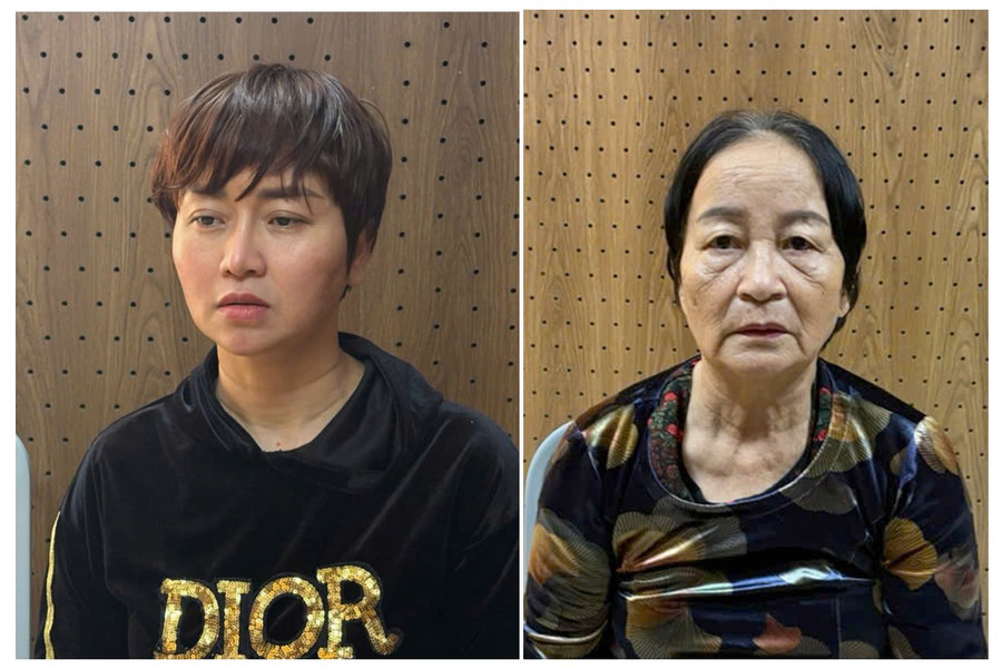 Nguyễn Thị Thu và mẹ đẻ Nguyễn Thị Thập tại cơ quan CSĐT. 3340.jpg