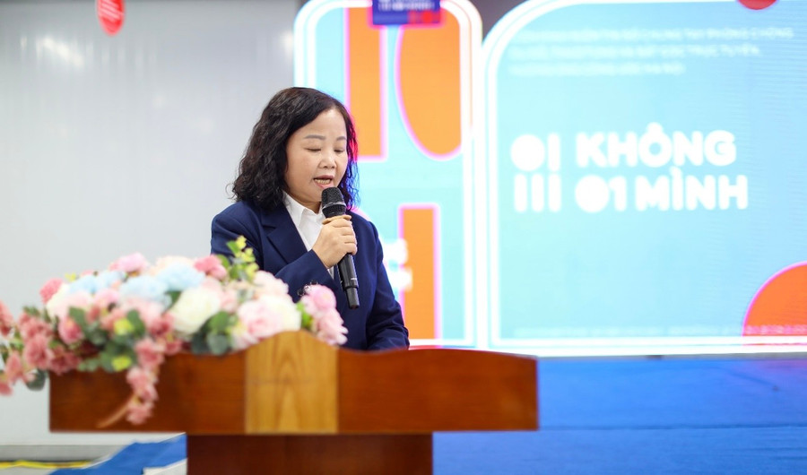 Thạc sĩ Nguyễn Thị Lan, Hiệu trưởng Trường Tiểu học Nguyễn Siêu chia sẻ về chương trình. img-3001.jpg