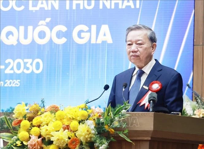 Tổng Bí thư Tô Lâm phát biểu chỉ đạo. Ảnh: Thống Nhất/TTXVN