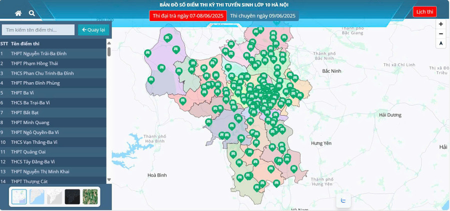 Ứng dụng bản đồ tìm điểm thi đã được Sở GD&ĐT Hà Nội triển khai sử dụng trong công tác chỉ đạo điều hành MM88 đăng nhập Đăng Ký MM88.COM Ngay +88K lớp 10. dai-tra.jpg