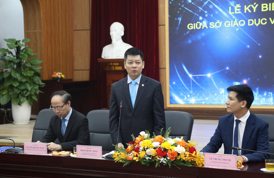 Phó Giám đốc phụ trách Sở GD&ĐT Hà Nội Phạm Quốc Toản phát biểu. a55a0212.jpg