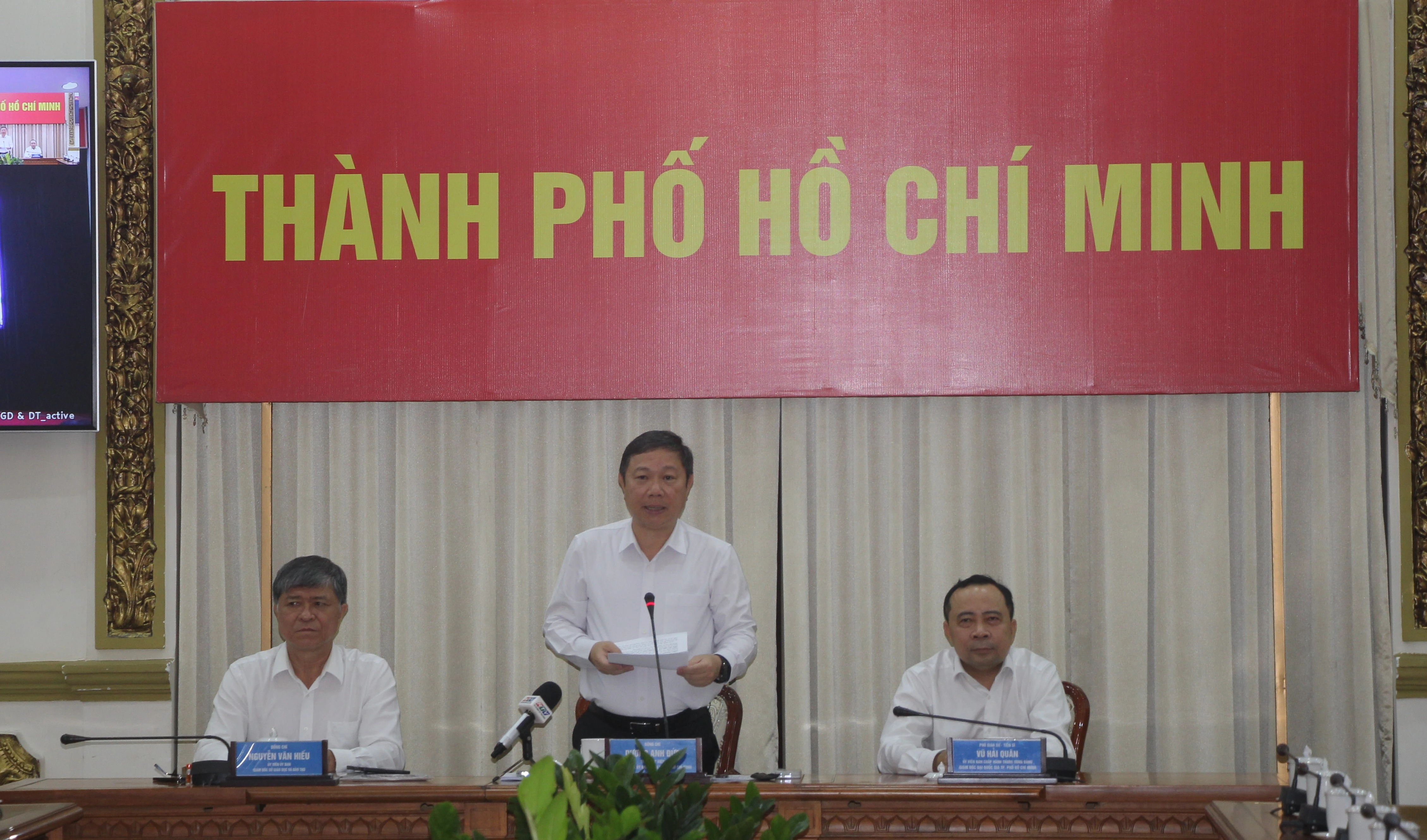 Ông Dương Anh Đức phát biểu tại hội nghị. Ông Dương Anh Đức phát biểu tại hội nghị.