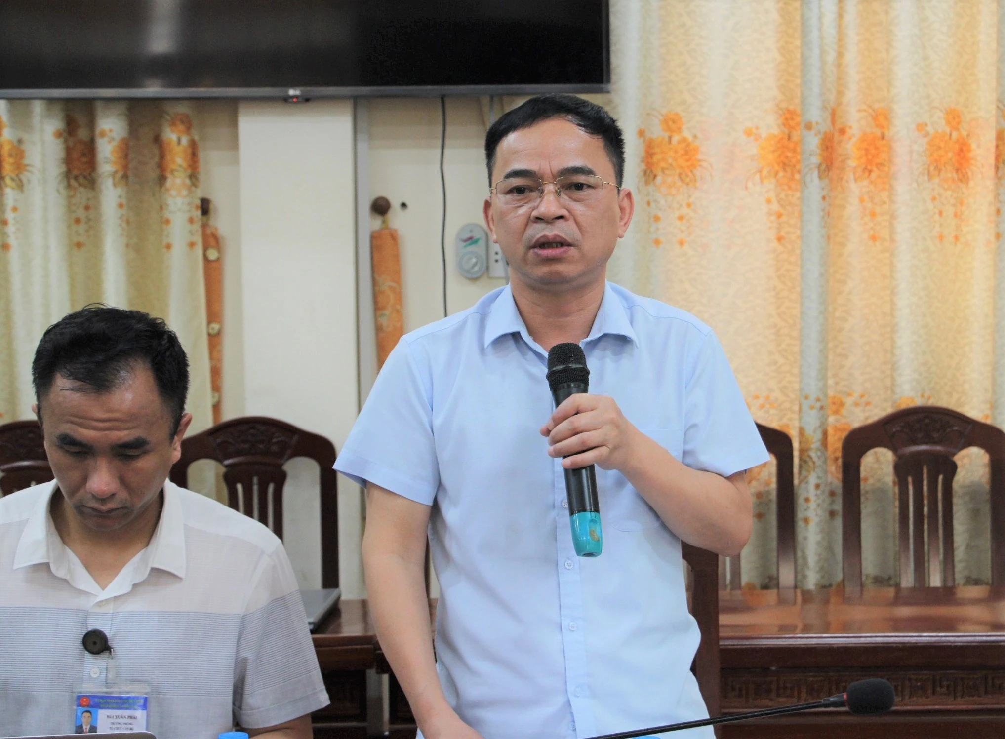 Ông Nguyễn Văn Đoạt, Giám đốc Sở GD&ĐT tỉnh Điện Biên phát biểu tại buổi làm việc. Ông Nguyễn Văn Đoạt, Giám đốc Sở GD&ĐT tỉnh Điện Biên phát biểu tại buổi làm việc.