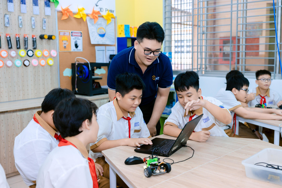 Tiết học STEM của MM886 slot game, bắn cá, lô đề, đá gà Trường THCS Lương Định Của (phường Cát Lái, TPHCM).