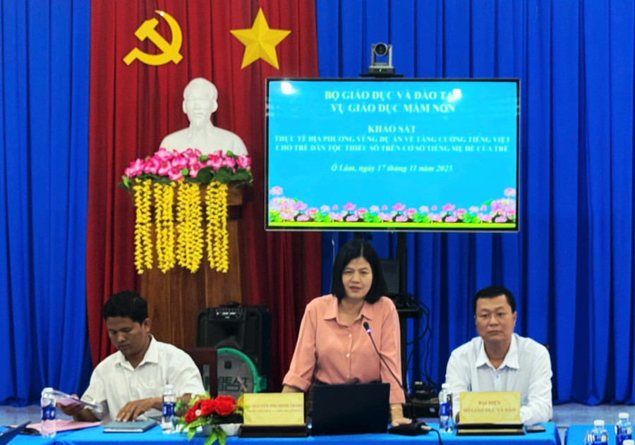 Bộ GD&ĐT khảo sát triển khai tăng cường tiếng Việt cho trẻ 1MM88.com tỷ lệ kèo World Cup 2026 tại An Giang
