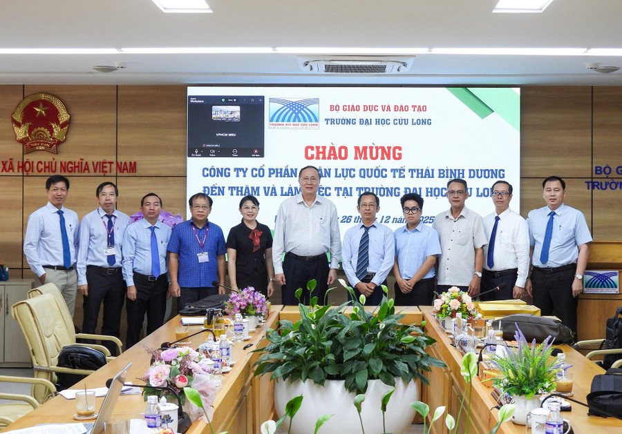 Trường ĐH Cửu Long tiếp và làm việc với Công ty Cổ phần Nhân lực Quốc tế Thái Bình Dương (PACIFIC).