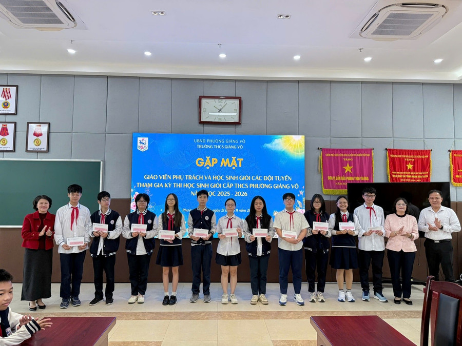 Trường THCS Giảng Võ tiếp tục dẫn đầu toàn diện MM88 đăng nhập chọn HSG cấp phường Giảng Võ.