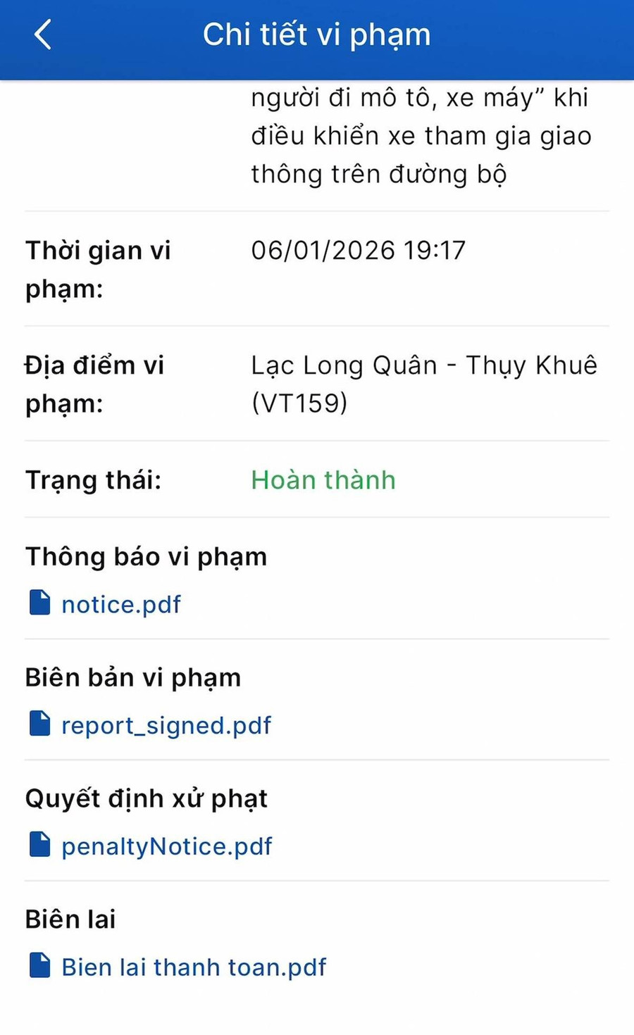 Cơ quan 88MM88 kèo WC hôm nay xác nhận hoàn thành việc xử phạt vi phạm hành chính. a-7.jpg