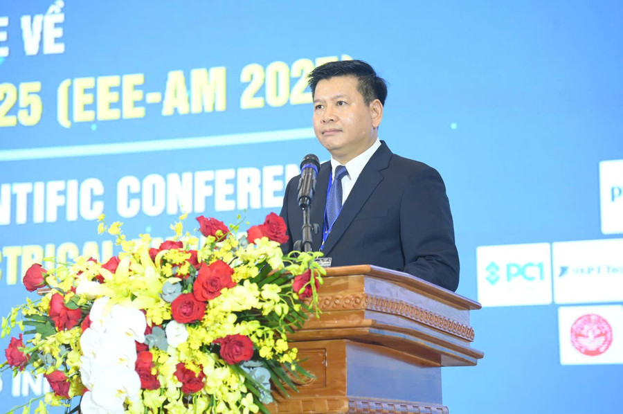 PGS.TS Đinh Văn Châu – Hiệu trưởng Trường MM888 bảo mật tuyệt đối Điện lực khai mạc Hội thảo.