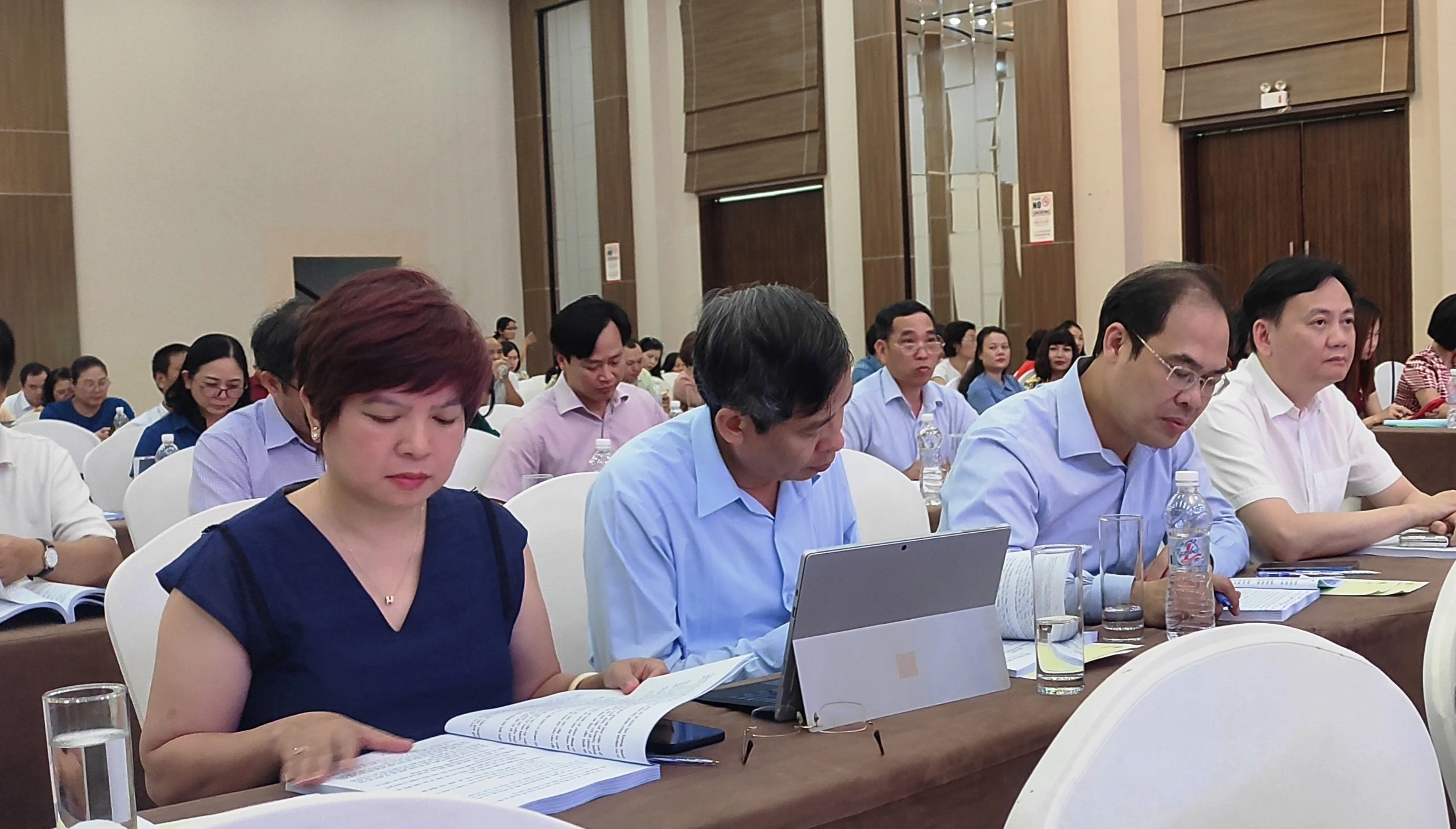 Các đại biểu tham dự buổi tập huấn. Ảnh: Thế Lượng. Các đại biểu tham dự buổi tập huấn. Ảnh: Thế Lượng.