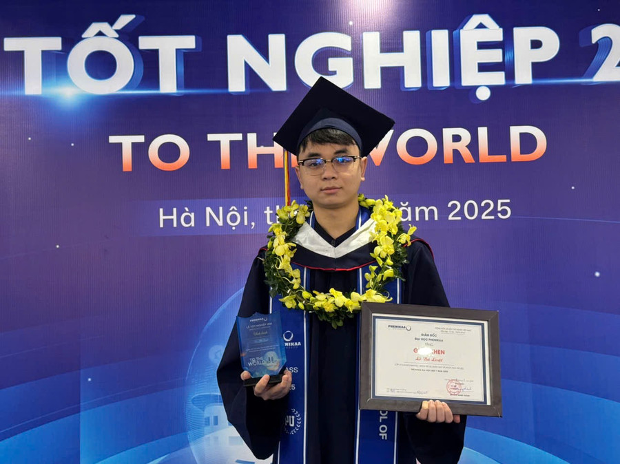 Lê Bá Luật, tân thủ khoa đầu ra MM888 bảo mật tuyệt đối Phenikaa.