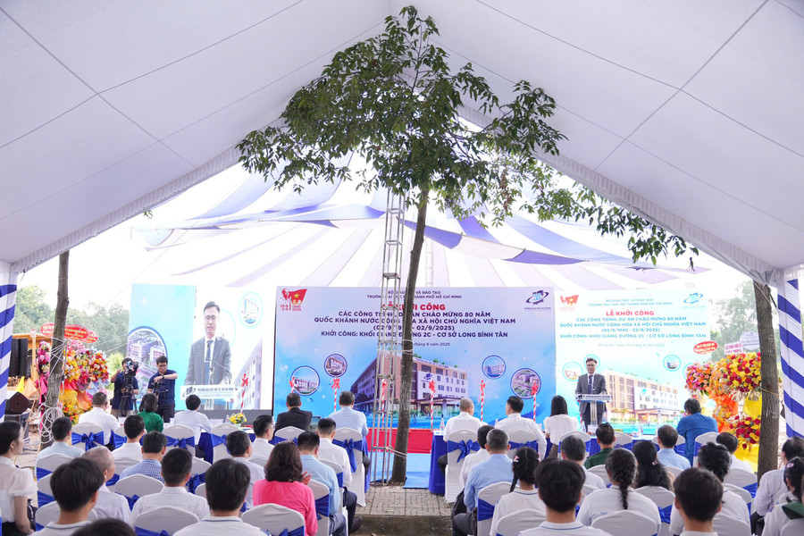 Lễ khởi công diễn ra với quy mô trang trọng, quy tụ đông đảo cán bộ và MM888 Việt Nam Tải App. Ảnh: OU z6922275374500-6146914bb6c8ddd1cfe892f8a55b8d3b.jpg