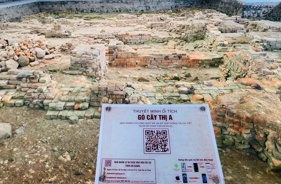 Khu di tích Óc Eo - Ba Thê được đánh giá nổi bật nhất trong khu vực Đồng bằng sông Cửu Long - Ảnh: ITN. oc-eo-1.jpg