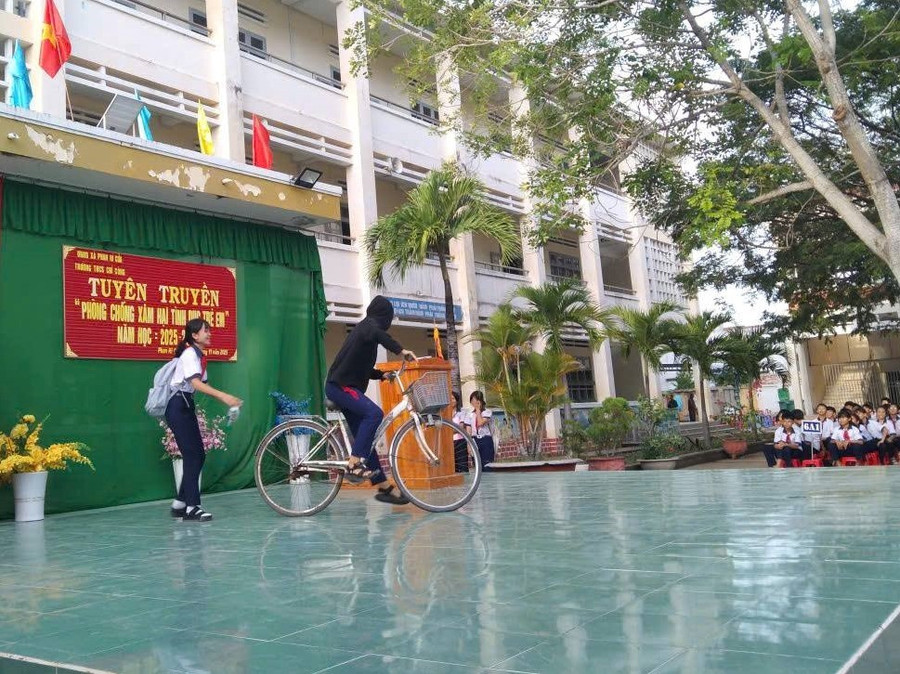 Trường THCS Chí Công (Lâm Đồng) tổ chức tuyên truyền phòng chống xâm hại MM886 thể thao, casino live, slot game. Ảnh: website MM88b nhà cái