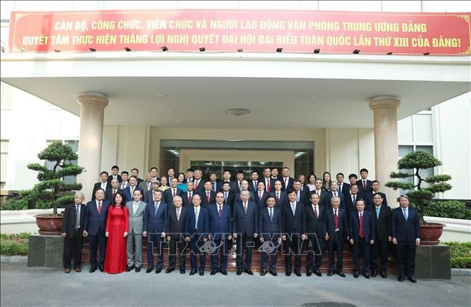 Tổng Bí thư Tô Lâm và các đại biểu. Ảnh: Thống Nhất/TTXVN
