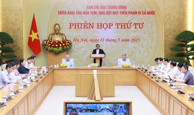 Thủ tướng Phạm Minh Chính chủ trì Phiên họp lần thứ tư của Ban Chỉ đạo xóa nhà tạm, nhà dột nát. (Ảnh: Dương Giang/TTXVN). Thủ tướng Phạm Minh Chính chủ trì Phiên họp lần thứ tư của Ban Chỉ đạo xóa nhà tạm, nhà dột nát. (Ảnh: Dương Giang/TTXVN).