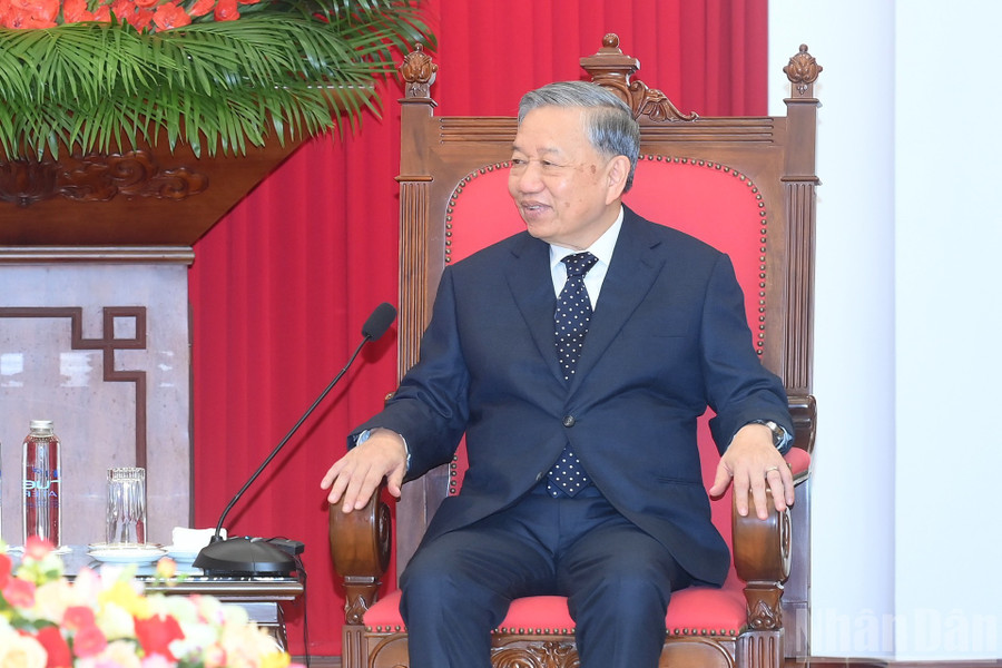 Tổng Bí thư Tô Lâm phát biểu tại cuộc tiếp. Tổng Bí thư Tô Lâm phát biểu tại cuộc tiếp.