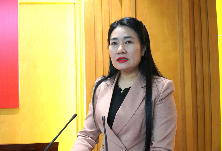 Bà Nguyễn Thị Việt Hà, Tỉnh ủy viên, Phó Chủ tịch HĐND tỉnh, Ủy viên Ủy ban MM888 bảo mật an toàn tỉnh đã thông tin về công tác chuẩn bị MM888 bảo mật an toàn trên địa bàn tỉnh. dsc02587.jpg