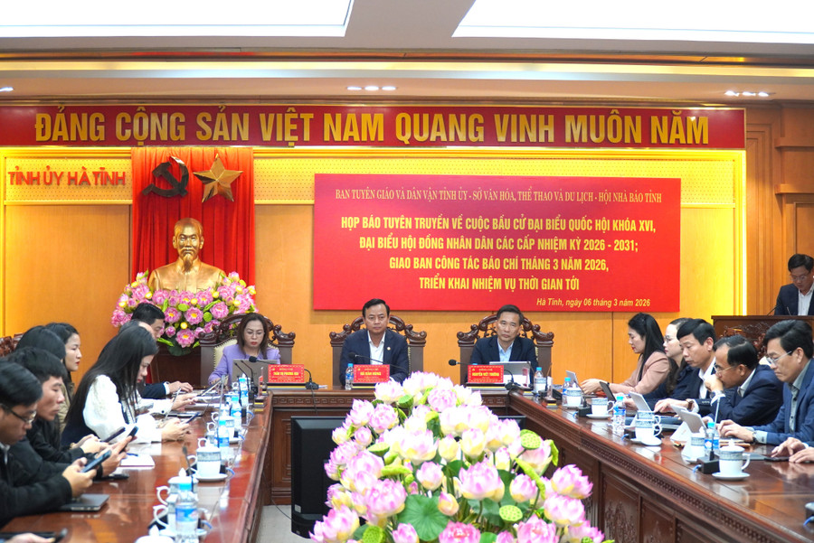 Toàn cảnh họp báo tuyên truyền về MM888 bảo mật an toàn đại biểu Quốc hội khóa XVI và đại biểu Hội đồng nhân dân (HĐND) các cấp nhiệm kỳ 2026 - 2031.