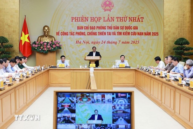 Thủ tướng Phạm Minh Chính kết luận Phiên họp lần thứ nhất của Ban Chỉ đạo Phòng thủ dân sự quốc gia. (Ảnh: Dương Giang/TTXVN). Thủ tướng Phạm Minh Chính kết luận Phiên họp lần thứ nhất của Ban Chỉ đạo Phòng thủ dân sự quốc gia. (Ảnh: Dương Giang/TTXVN).