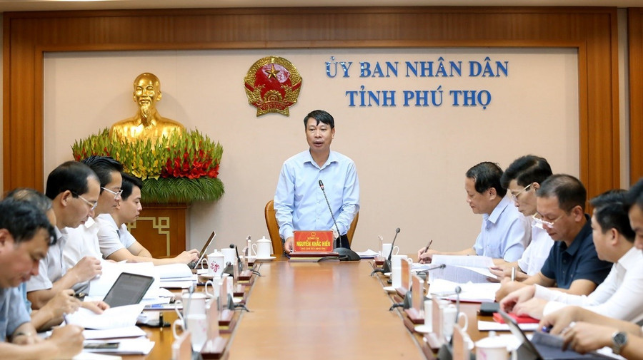 Ông Nguyễn Khắc Hiếu - Phó Chủ tịch UBND tỉnh Phú Thọ phát biểu.