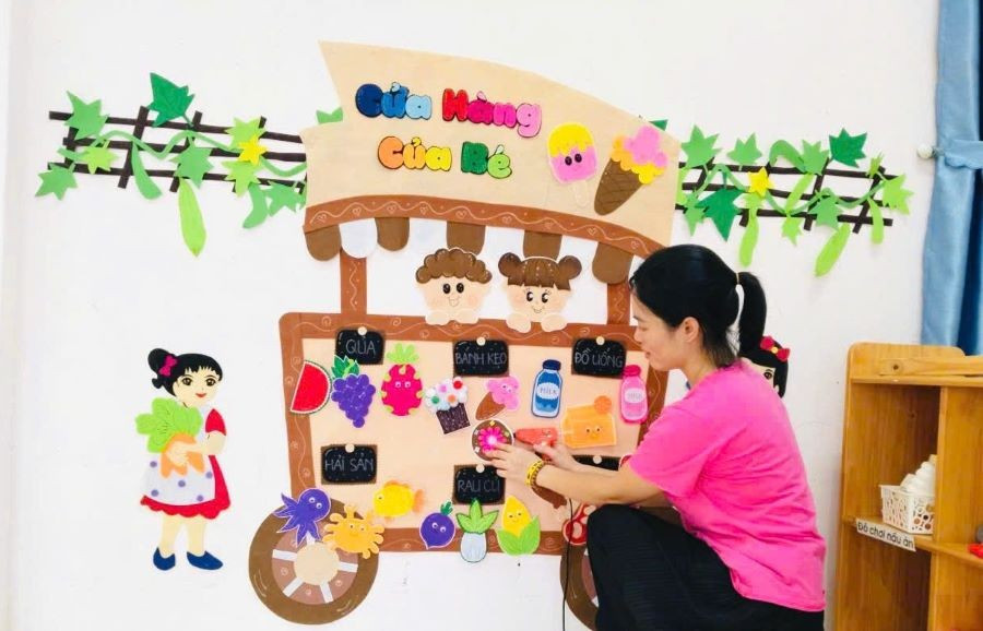 Trung Tâm Đăng Nhập MM88 Chính Thức Mới trường Mầm non Tề Lỗ tích cực trang trí, làm đồ dùng, đồ chơi cho trẻ. 1.jpg
