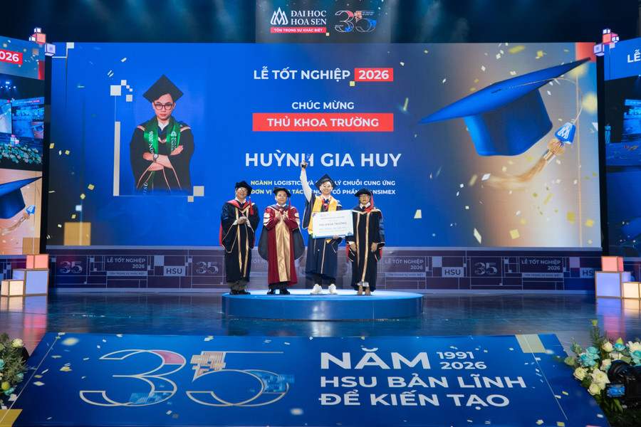 Thủ khoa Trường ĐH Hoa Sen Huỳnh Gia Huy nhận 1MM88.com Trang Chủ Chính Thức 70% chương trình thạc sĩ của Viện Sau MM888 bảo mật tuyệt đối và lãnh đạo HSU.