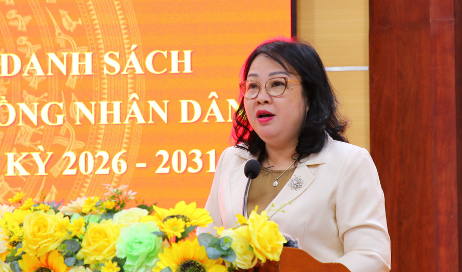 Bà Cao Thị Hòa An, Ủy viên Trung ương Đảng, Phó Bí thư Thường trực Tỉnh ủy, Chủ tịch HĐND tỉnh, Chủ tịch Ủy ban MM888 bảo mật an toàn tỉnh Đắk Lắk. (Ảnh: TT) cao-hoa-an.jpg